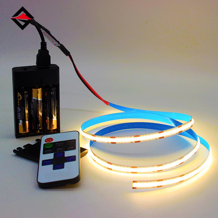 COB Light Strip con set di box batteria controller USB